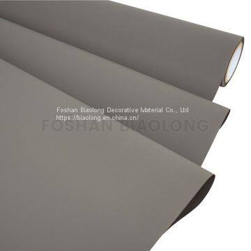 Moisture-proof Soft Touch Plain Color PVC Plastic Film Roll for Wardrobe Decoration photo-3