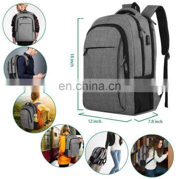Travel Laptop Backpack, Business Anti Theft Slim Durable Computer Bag With USB Charging Port