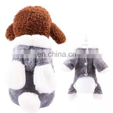 Hot Sale Casual Four-legged Thick Double-layer Elk Pet Dog Cosplay Christmas Costume photo-2