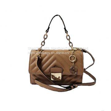Hot Selling Chevron Quilting Small Crossbody PU Leather Women Handbag Ladies Sling Shoulder Bag Top Handle photo-2