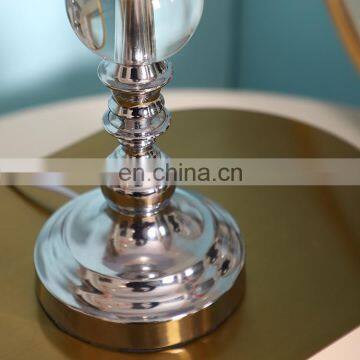 European Modern Design Indoor Decorative Silver Metal Desk Lamp for Bedroom photo-5