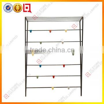 Wall mount iron hat display rack