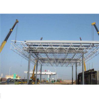 Xuzhou LF cost of gas station canopy steel structure