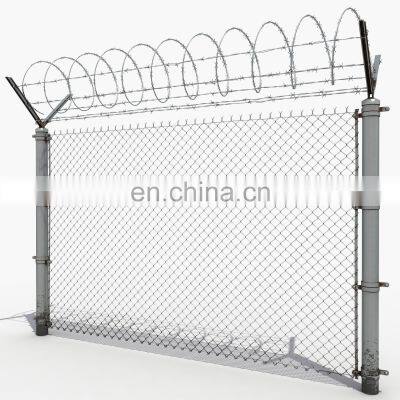 5ft, 6ft galvanized and PVC coated Chain Link Fence with barbed wire.