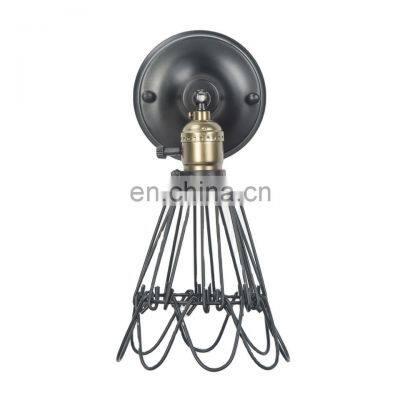 Tonghua Vintage Metal Ceiling Iron Bird Cage Wall Lamp E26 E27 Aluminum Lamp Holder Indoor Decor Corridor Light