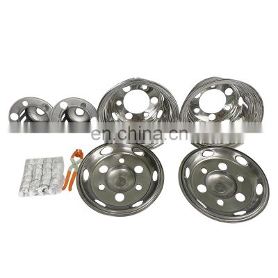 GELING Front Wheel And Rear Wheel Holes 17.5'' 6 Stainless Steel For  ISUZU For BENZ For Focus Wheel Cover