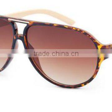 New Model Women Flat Top Wood Bamboo Temple AC Lens Sungalsses photo-2