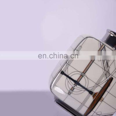 Handmade Modern Creative Decal Porcelain Silver Plated Chinese Modern Flower Decoration Vase for Home photo-2