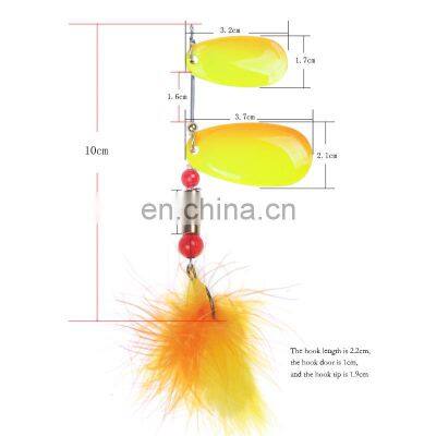 10cm/17g Feather Rotating Sequin Road Sub Sequin False Bait photo-3
