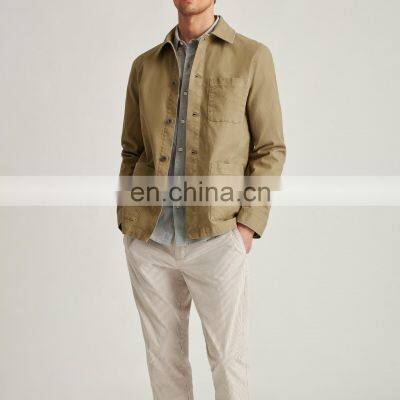 wholesale fashionable wholesale plus size solid color cotton mens spring jacket 2021