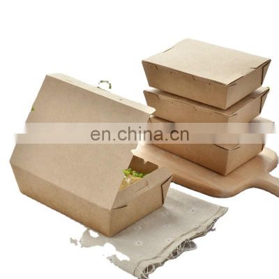 Takeaway lunch boxes recycled brown kraft Paper meal box