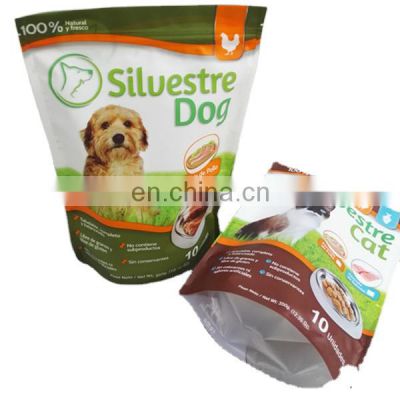 Custom Pet Food Packing Stand Up Pouch With Zipper Animal Plastic Chicken Feed Packaging Bag