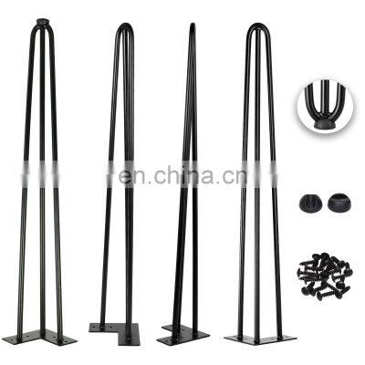 Hairpin Legs Black Wholesale Cheap Round Steel Desk Feet Metal Dinning Bench Coffee Dining Hair Pin Furniture Table Hairpin Legs