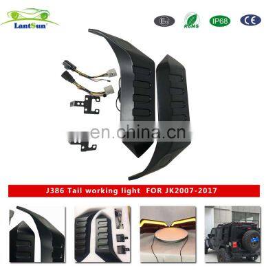 J386 Tailplane Black ABS Rear Spoiler Auto Parts Auto Body Parts Accessories For Sale Fit For Jeep W Rangler JK 07-17 photo-2