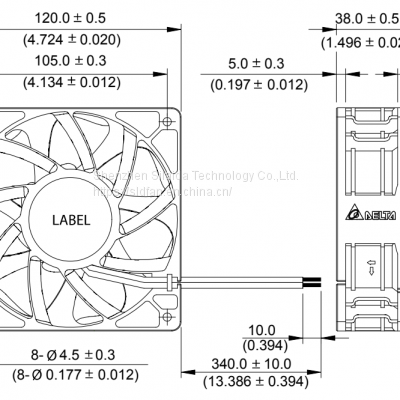 Original Delta QFR1212GHE 12V DC 2.7A 120x120x38mm 4-Pin 12038 Miner Cooling Fan for Antminer S19 S9 L3+ photo-5