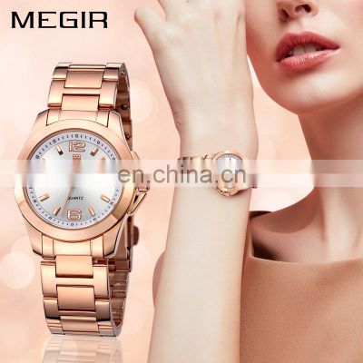 MEGIR Fashion Women Watches Relogio Feminino Brand Luxury Lovers Quartz Wrist Watch Clock Women Montre Femme Ladies Watch 2020