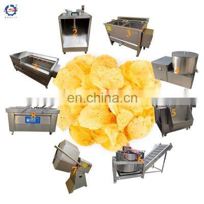 semi automatic small scale chips making machine deoiling machine potato chips processing line