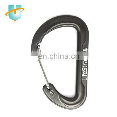 Colorful 58mm D shape aluminum carabiner clip keychain climbing rock climbing carabiner for camping hiking outdoor