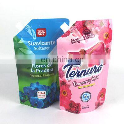 Doypack stand up washing powder liquid laundry detergent spout pouch