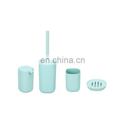 Luxury Family Creative Soap Dispenser Toothbrush Holder Tumbler Soap Dish toieltbrush holder Ceramic bathroom set rubber painted