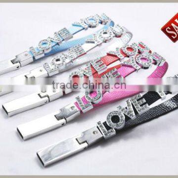 Lovely Rhinestone Letter Sale Cheap USB 2.0 with Different Colors for Gift Promotion