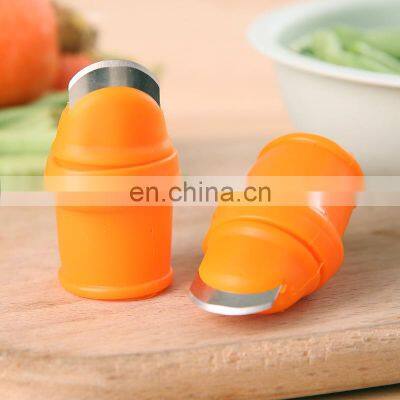 Finger Protector Silicone Thumb Knife Protector Gears Cutting Vegetable Harvesting Knife Pinching Plant Blade Scissors Gloves photo-5
