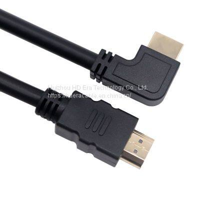 Hdmi To Hdmi Cable 1.4v 2.0v 4K 90 Degrees Right Angle USB Type for Computer