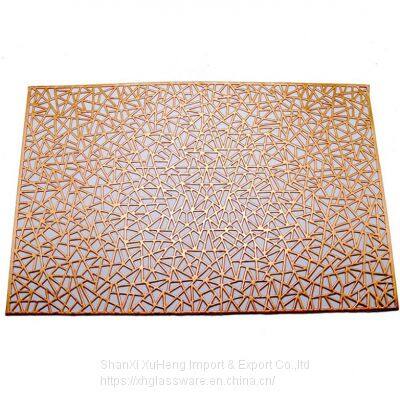 Rectangle PVC Hollow Decorative Mat Thermal Insulation Non-slip Dining Table Creative Western Placemat photo-2
