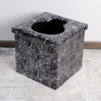 PVC Toilet Ottoman With Pattern