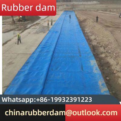 Production and installation of rubber gas shield dam, urban high head landscape dam, and water retention dam