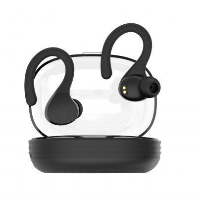 Earphone Bluetooth 5.3 Wireless Headset Hanging Earhook Waterproof Sports Stereo mic Earbud Headset with LED Power Bank