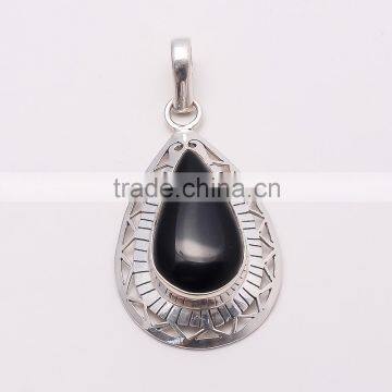 BLACK ONYX PENDANT 925 Sterling Silver Pendant, SILVER JEWELRY EXPORTER,SILVER JEWELRY WHOLESALE,SILVER EXPORTER