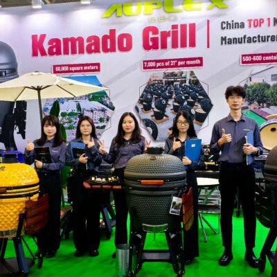 Auplex Charcoal Barbecue 21 Inch Large Multi-purpose Kamado Grill for Grilling Smoke Bbq, Baking, and Roasting