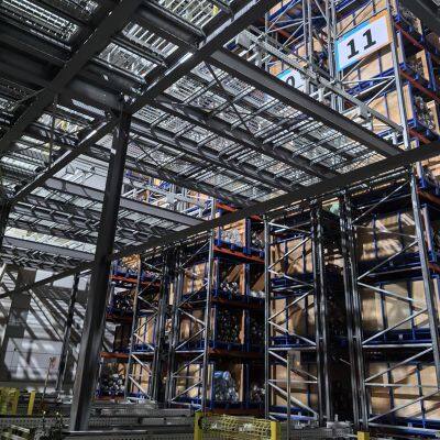 Customized Industrial Steel Warehouse Powder Coated Metal Textile Industry Fabric Roll Storage Stillages