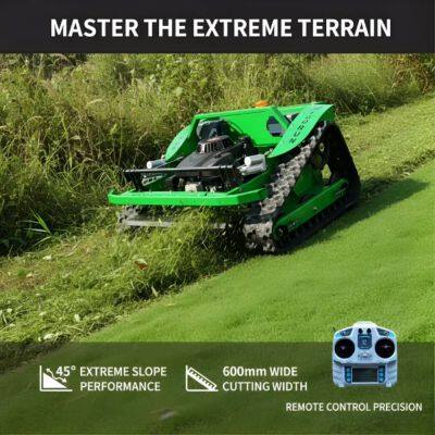 Vigorun VTLM600 Industrial Grass Cutting Machine, 600mm Wide Cutting Range Remote Control Crawler Mower for Parks