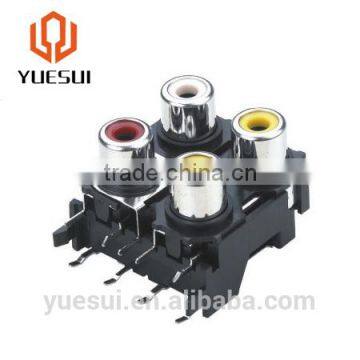 4 holes female rca connector manufacture