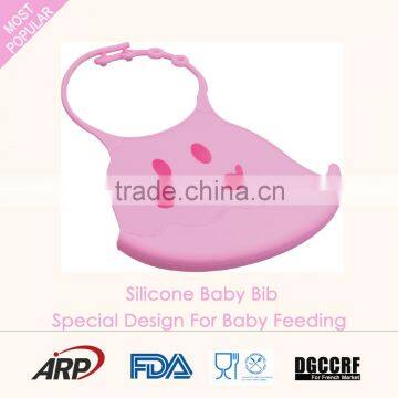 Cartoon patterns FDA grade silicone baby bib                        
                                                                                Supplier's Choice