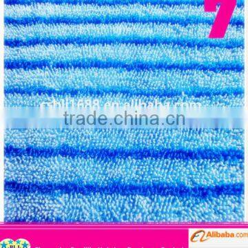 Perfect Mop Cloth Knitted Blue Microfiber Striped Twist Fabric