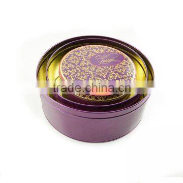 big round brittle cookie biscuit tin can gift snacks tins packing