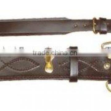 Dutty Service Web Sambrown Cross genion Leather Belt