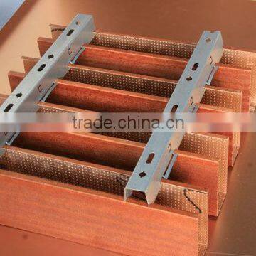 Best quality discounted price wood finish aluminium suspended ceiling (aluminium ceiling profile)