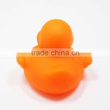 Small Orange Plastic Duck Swimming Pool Floating Toys