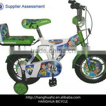 HH-K1270 kids bike factory producing with soft back seat and wheel card