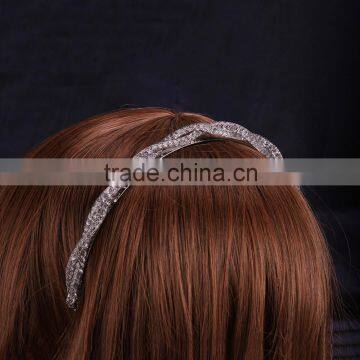 Charming Hot Sale Gold Plated Glass Stone Korean Fashion Hair Accessories