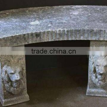 Cool Curved Lion Cast Stone Garden Benches For Patio Furniture Design