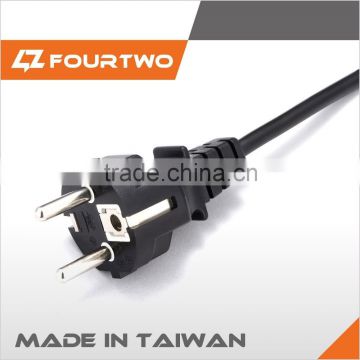 Made in Taiwan AC power cord with strain relief stopper