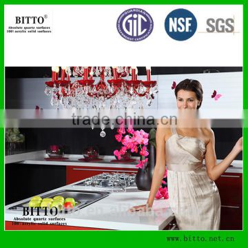 prefab kitchen countertop artificial quartz stone kitchen board