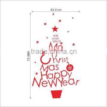 Removable Red Christmas Tree Wall Sticker Art Vinyl Mural DIY Quote Room Decor photo-4