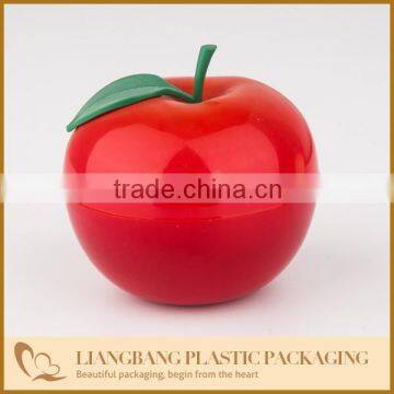 Red Apples with plastic ,double wall jar with cosmetic packaging