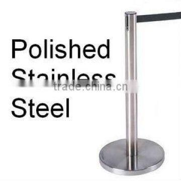 STAINLESS RETRACTABLE CROWD QUEUE CONTROL BARRIER SECURITY POSTS SAFETY